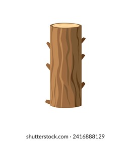 registros de madera de vector plana simple