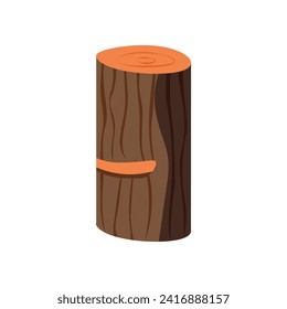 simple flat vector wooden logs