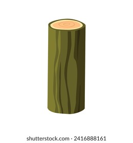 simple flat vector wooden logs
