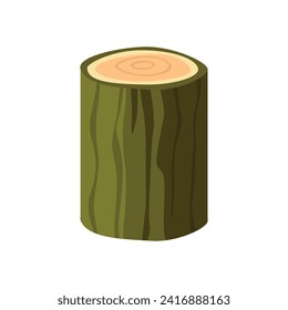 simple flat vector wooden logs