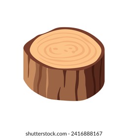 simple flat vector wooden logs