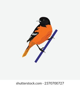 Simple flat victor Bird design