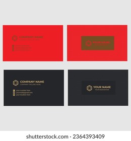 Simple flat victor business card design