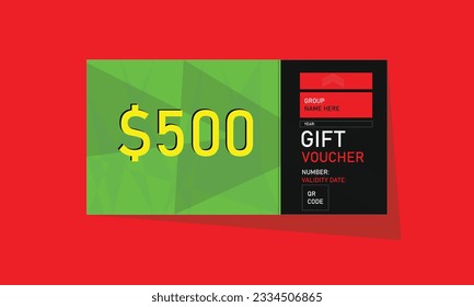 Diseño simple de vales de regalo de victorioso plano