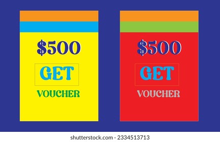 Simple flat victor gift voucher design