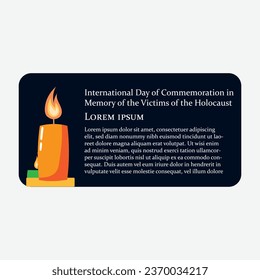 simple flat victor International Day of Commemoration in Memory of the Victims of the Holocaust design