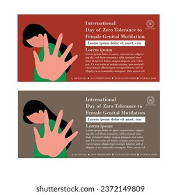 Simple flat victor International Day of Zero Tolerance to Female Genital Mutilation design