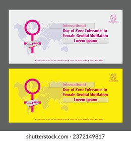 Simple flat victor International Day of Zero Tolerance to Female Genital Mutilation design