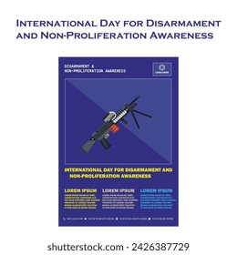 Simple flat victor International Day for Disarmament and Non-Proliferation Awareness design.