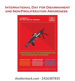 Einfache flache Victor International Day für Abrüstung und Nichtverbreitung Awareness Design.