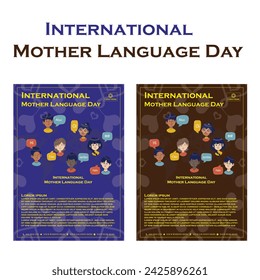 Simple flat victor International Mother Language Day design.