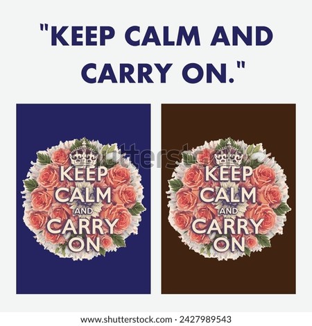Simple flat victor Keep calm and carry on design