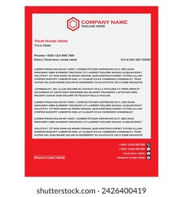 Simple flat victor Letterhead design.
