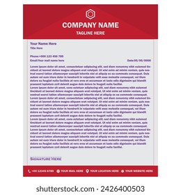 Simple flat victor Letterhead design.