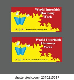 Simple victorioso plano Diseño de la Semana Mundial de la Armonía Interreligiosa