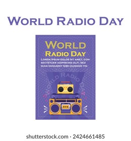 Simple flat victor World Radio Day  design