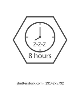 Simple flat watch icon. Transparent background, vector illustration.
