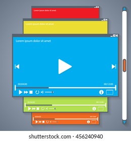 simple flat webplayer