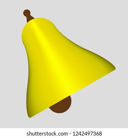 Simple flat yellow bells, vector, illustration, eps file
