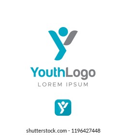 Simple And Flat Youth Logo