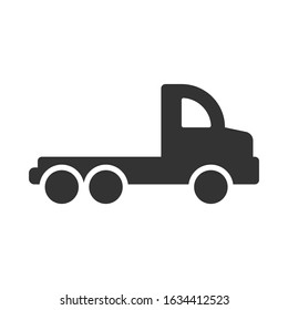 Simple flatbed truck silhouette icon