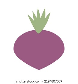 Simple flat-style illustration of beets. vector illustration
