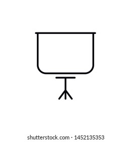 Simple flip chart line icon. Stroke pictogram. Vector illustration isolated on a white background. Premium quality symbols. Vector sign for mobile app and web sites.