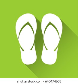 Simple flip flop icon, travel and holiday symbol, modern flat style icon, vector illustration