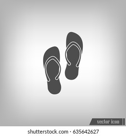 Simple flip flops icon