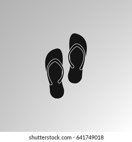 Simple flip flops icon