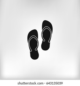 Simple flip flops icon