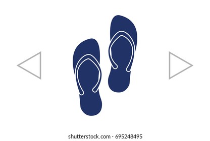 Simple flip flops icon