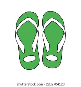 Simple Flip Flops Vector Drawing Stock Vector (Royalty Free) 2202704123 ...