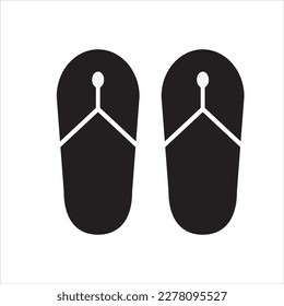 simple flip-flops silhouette vector illustration