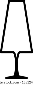 Simple Floor Lamp Icon. Vector Image.