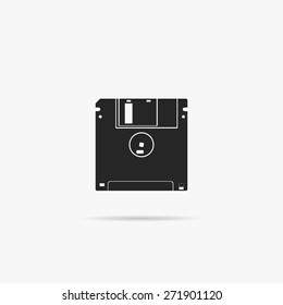 Simple floppy disk icon.