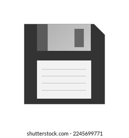 Simple floppy disk icon for personal computer or system unit