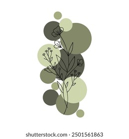 flore simple, arrière-plan abstrait. illustration vectorielle de l'Image des fleurs. 