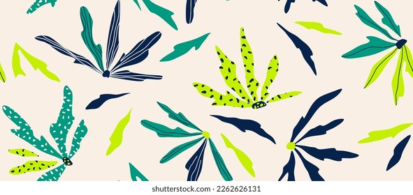 simple floral abstract seamless pattern.