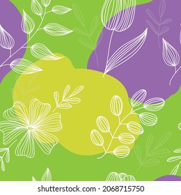Simple floral background. Can be used as post card or invitation. It is seamless design.