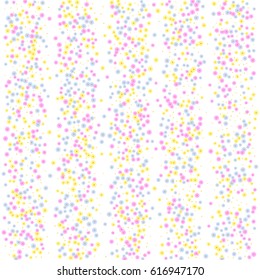 Simple Floral Background. Chaotically Scattered Daisy Flowers. Random Ditsy Backdrop for Postcard