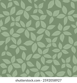 Simple floral blossom seamless pattern. Hand drawn organic illustration