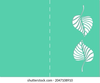 Plantilla simple de corte vectorial de tarjeta floral. Lápiz de artesanía de papel.