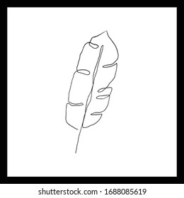 Simple floral continous line art. Minimalist botanical vector illustration. Great for invitation, greeting card, packages, wrapping, premade logo, business card, stationery, etc.
