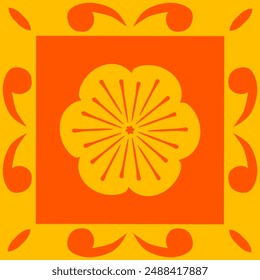 Simple Floral Design Pattern. Can be used as fabric pattern, cushion pattern, decoration etc.