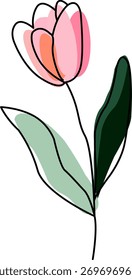 simple floral design is perfect for spring, adding a touch of nature to any project