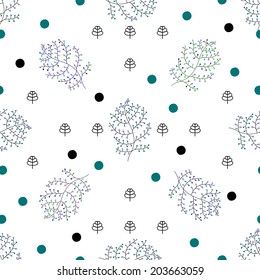 Simple floral ehtnic background. Seamless pattern. Flower wallpaper.