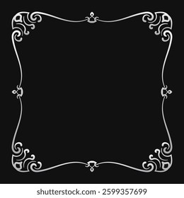 Simple floral frame. Decorative Barrier
