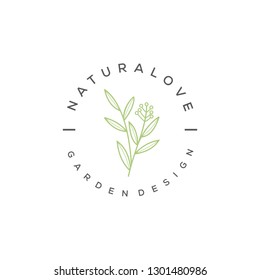 simple floral logo design