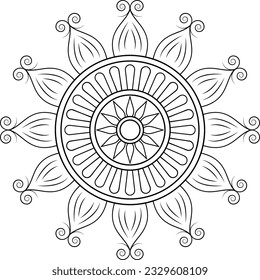 Simple Floral Mandala Design Template SVG, Ai, EPS, PDF, JPG, PNG, File svg